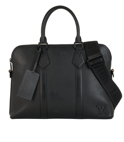 Takeoff Briefcase, &pound;1,100, Handbags, Black, Leather, Front view